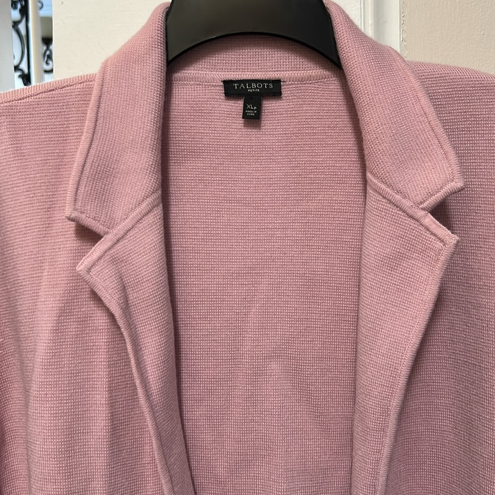 Talbots 🎊Host Pick🎉 Light Pink open cardigan blazer like new - Picture 11 of 16
